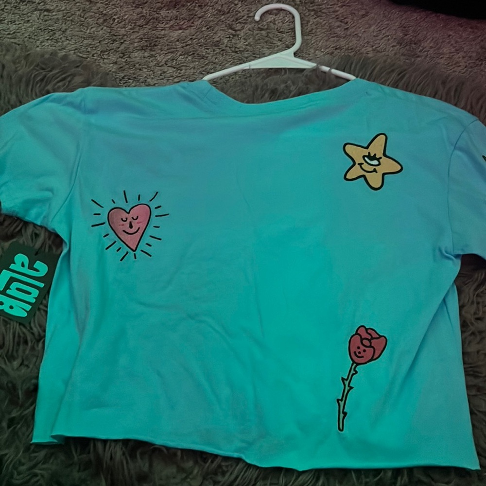 Blue Zumiez crop top shirt size small